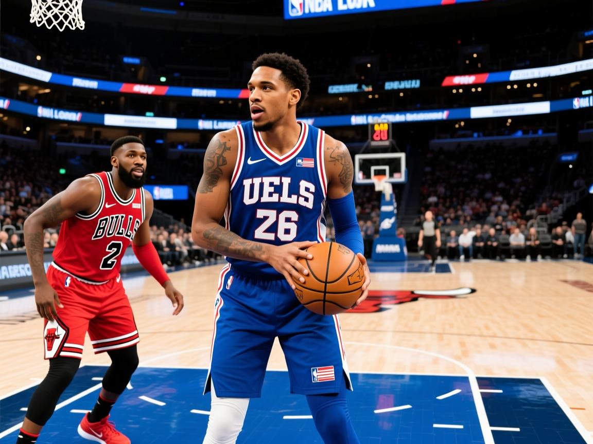 76人不敌公牛，西蒙斯手感低迷无法带领球队赢球  第2张